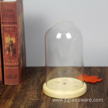 D12*H20cm Glass Dome With MDF Base